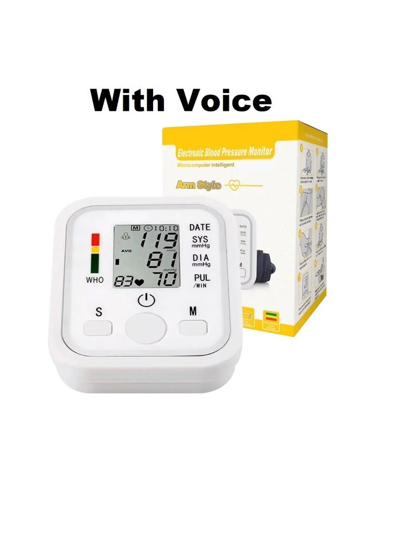 MARGOUN جهاز قياس ضغط الدم الرقمي الأوتوماتيكي مع شاشة كبيرة، وتقنية الحوسبة الدقيقة الذكية، وتشغيل بلمسة واحدة لمراقبة الصحة المنزلية بدقة - Image 1